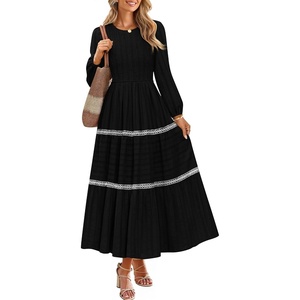 image:imageZESICA Womens 2026 Fall Long Sleeve Casual Maxi DressesBlack