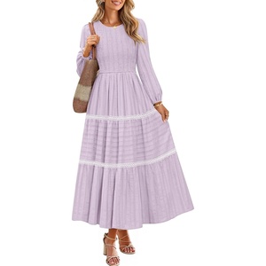 image:imageZESICA Womens 2026 Fall Long Sleeve Casual Maxi DressesPurple