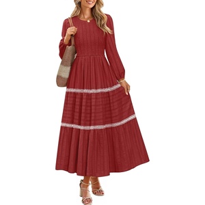 image:imageZESICA Womens 2026 Fall Long Sleeve Casual Maxi DressesRed