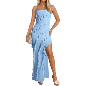 image:imageZESICA Womens 2026 Strapless Cocktail Party Bodycon Maxi DressBlue
