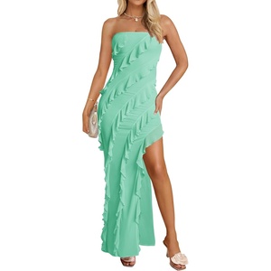 image:imageZESICA Womens 2026 Strapless Cocktail Party Bodycon Maxi DressMint