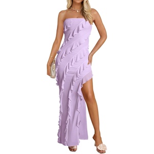 image:imageZESICA Womens 2026 Strapless Cocktail Party Bodycon Maxi DressPurple