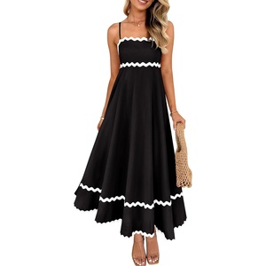 image:imageZESICA Womens 2026 Summer Spaghetti Straps Midi DressBlack