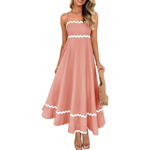 image:imageZESICA Womens 2026 Summer Spaghetti Straps Midi DressCoral Pink