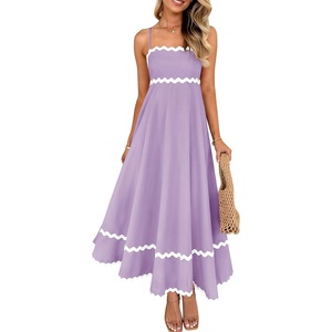 image:imageZESICA Womens 2026 Summer Spaghetti Straps Midi DressLight Purple