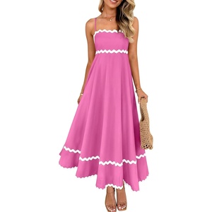 image:imageZESICA Womens 2026 Summer Spaghetti Straps Midi DressRose Pink
