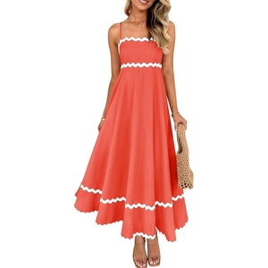 image:imageZESICA Womens 2026 Summer Spaghetti Straps Midi DressWatermelon Red