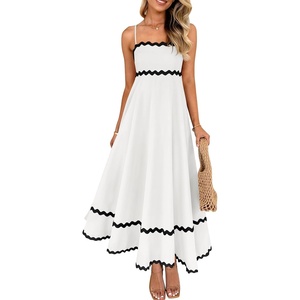 image:imageZESICA Womens 2026 Summer Spaghetti Straps Midi DressWhite