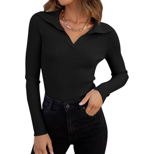image:imageZESICA Womens Fall Long Sleeve Sweaters Casual Knitted TopsBlack