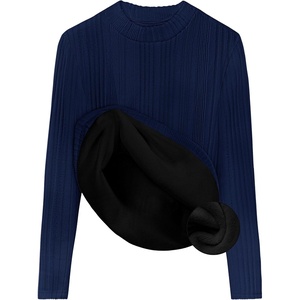 image:imageZESICA Womens Fleece Sherpa Lined Tops Fall Winter SweatersNavy