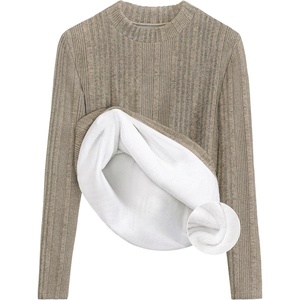 image:imageZESICA Womens Fleece Sherpa Lined Tops Fall Winter SweatersOats
