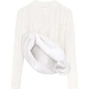 image:imageZESICA Womens Fleece Sherpa Lined Tops Fall Winter SweatersWhite