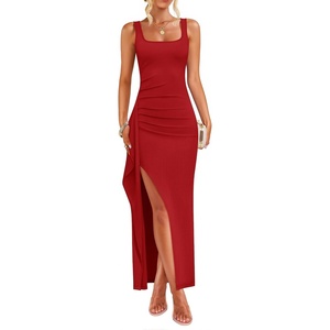 image:imageZESICA Womens Formal Sleeveless Bodycon Maxi DressesRed