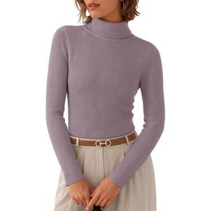 image:imageZESICA Womens Long Sleeve Turtleneck Tops 2026 Fall Basic SweatersTaro