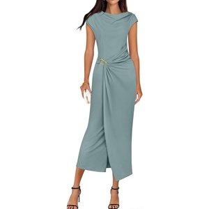 image:imageZESICA Womens Summer Cap Sleeve Wedding Guest Cocktail Midi DressGreygreen
