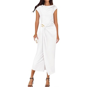 image:imageZESICA Womens Summer Cap Sleeve Wedding Guest Cocktail Midi DressWhite
