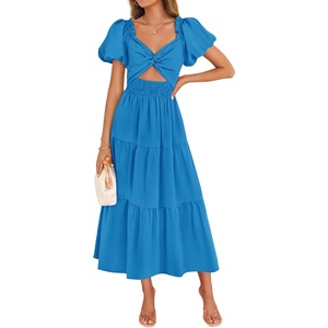 image:imageZESICA Womens Summer Casual Cutout Flowy Vacation Maxi DressCobalt