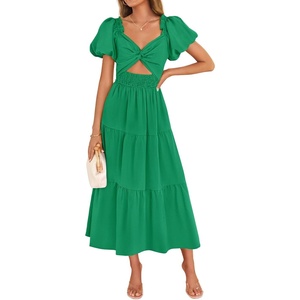 image:imageZESICA Womens Summer Casual Cutout Flowy Vacation Maxi DressGreen
