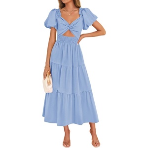 image:imageZESICA Womens Summer Casual Cutout Flowy Vacation Maxi DressLight Blue