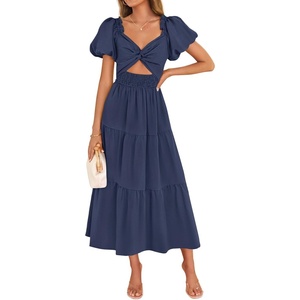 image:imageZESICA Womens Summer Casual Cutout Flowy Vacation Maxi DressNavy