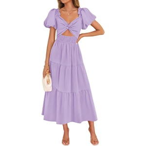 image:imageZESICA Womens Summer Casual Cutout Flowy Vacation Maxi DressPurple