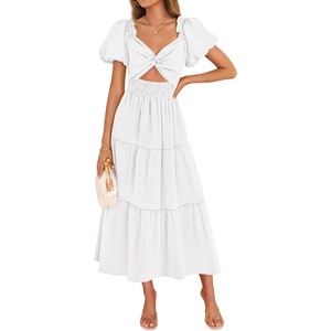 image:imageZESICA Womens Summer Casual Cutout Flowy Vacation Maxi DressWhite