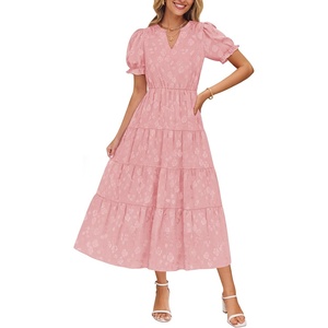 image:imageZESICA Womens Summer Floral Flowy Midi Dress Beach Party DressesPink