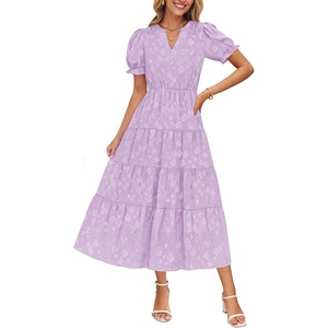 image:imageZESICA Womens Summer Floral Flowy Midi Dress Beach Party DressesPurple