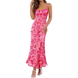 image:imageZESICA Womens Summer Floral Sleeveless Bodycon Maxi DressRose