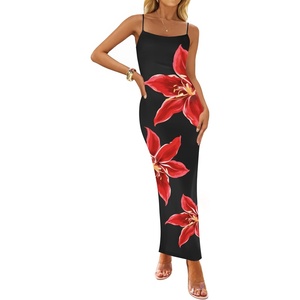 image:imageZESICA Womens Summer Spaghetti Strap Bodycon Beach Vacation Maxi DressesBlack