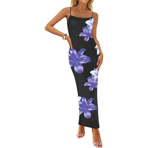 image:imageZESICA Womens Summer Spaghetti Strap Bodycon Beach Vacation Maxi DressesDarkpurple