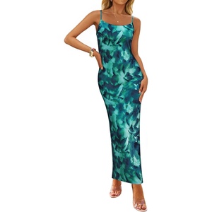 image:imageZESICA Womens Summer Spaghetti Strap Bodycon Beach Vacation Maxi DressesGreen
