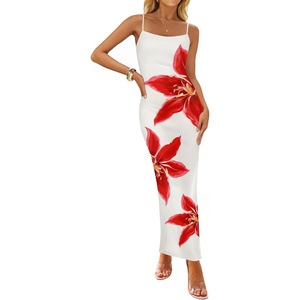 image:imageZESICA Womens Summer Spaghetti Strap Bodycon Beach Vacation Maxi DressesWhite
