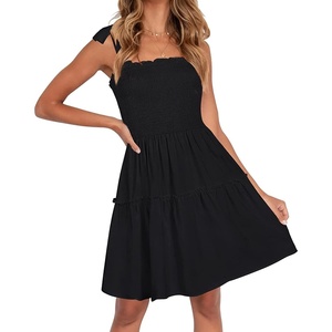 image:imageZESICA Womens Summer Spaghetti Strap Sleeveless Mini DressBlack