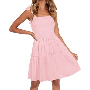 image:imageZESICA Womens Summer Spaghetti Strap Sleeveless Mini DressPink