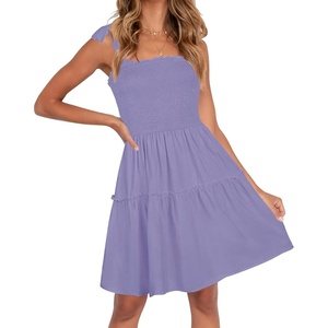 image:imageZESICA Womens Summer Spaghetti Strap Sleeveless Mini DressPurple