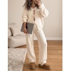 image:imageZESICA Womens 2 Piece Outfits 2026 Fall Lounge Pajama SetsApricot