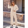 image:imageZESICA Womens 2 Piece Outfits 2026 Fall Lounge Pajama SetsApricot