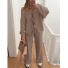 image:imageZESICA Womens 2 Piece Outfits 2026 Fall Lounge Pajama SetsKhaki