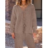 image:imageZESICA Womens 2 Piece Outfits 2026 Fall Lounge Pajama SetsKhaki