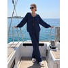 image:imageZESICA Womens 2 Piece Outfits 2026 Fall Lounge Pajama SetsNavy