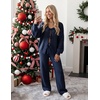 image:imageZESICA Womens 2 Piece Outfits 2026 Fall Lounge Pajama SetsNavy