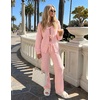 image:imageZESICA Womens 2 Piece Outfits 2026 Fall Lounge Pajama SetsPink