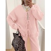 image:imageZESICA Womens 2 Piece Outfits 2026 Fall Lounge Pajama SetsPink
