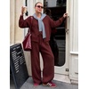 image:imageZESICA Womens 2 Piece Outfits 2026 Fall Lounge Pajama SetsWine