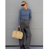 image:imageZESICA Womens Striped Fall Long Sleeve Cute Shirt Dressy Work Going Out TopBlue Navy