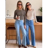 image:imageZESICA Womens Striped Fall Long Sleeve Cute Shirt Dressy Work Going Out TopBrown