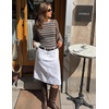 image:imageZESICA Womens Striped Fall Long Sleeve Cute Shirt Dressy Work Going Out TopBrown Blue