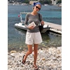 image:imageZESICA Womens Striped Fall Long Sleeve Cute Shirt Dressy Work Going Out TopBrown Blue