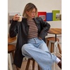 image:imageZESICA Womens Striped Fall Long Sleeve Cute Shirt Dressy Work Going Out TopBurgundy